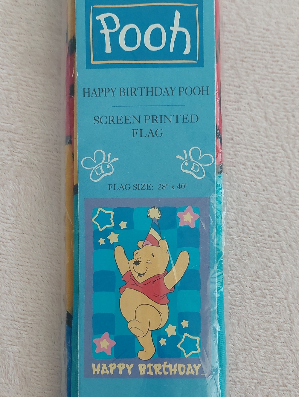 DISNEY POOH "HAPPY BIRTHDAY" Flag NWT